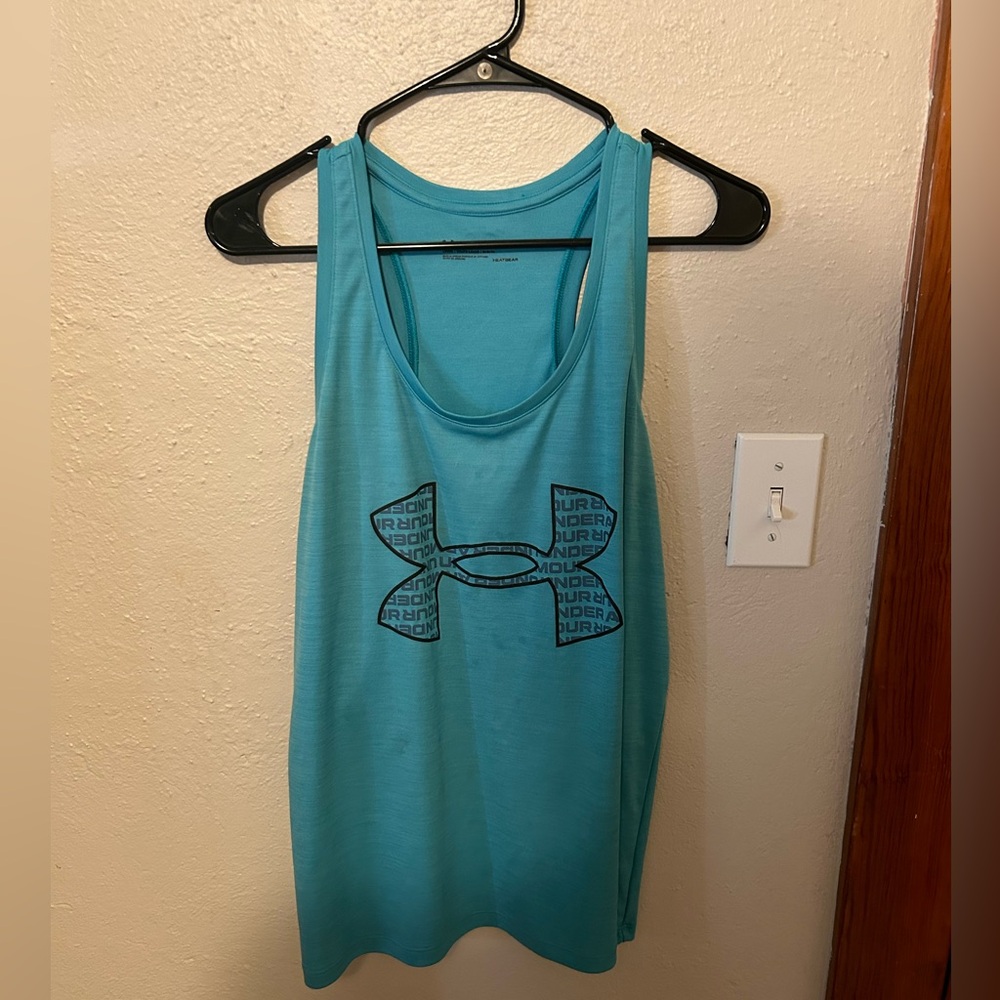 blue under armour tank top